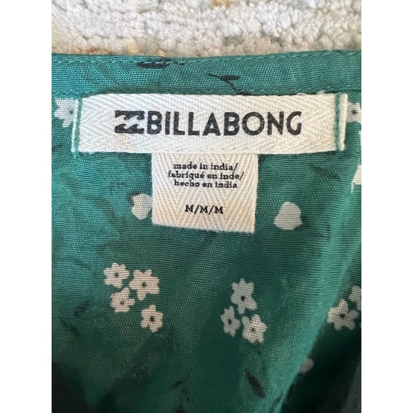 Billabong Soft Seas Sleeveless Printed Maxi Dress Size Med green - Picture 4 of 12